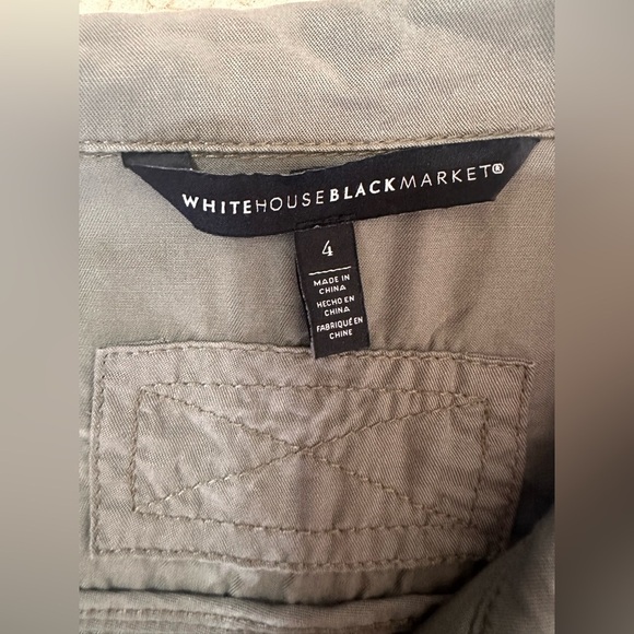 White House Black Market Soft Utility Jacket with Removable Belt Size 4 - Picture 9 of 10